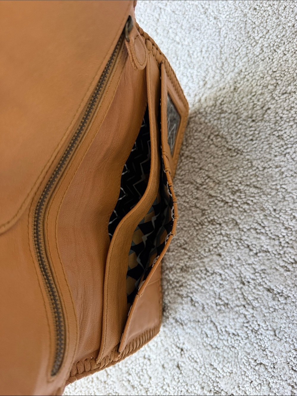 Kivari Desert Dream Leather Clutch Wallet in Tan Artisanal Bohemian Western Bag - Picture 13 of 15